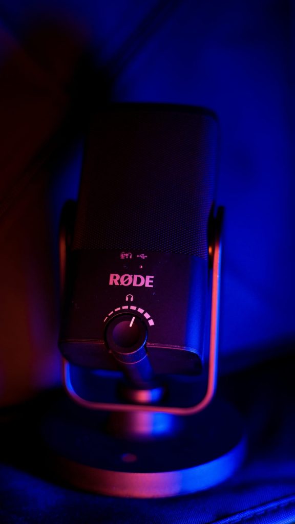 Une vue de près du micro Rode NT-USB Mini